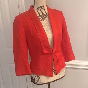 White House Black Market WHBM Women’s 6 Coral Orange Sports Coat Blazer